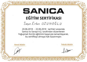 Sanica Eğitim Sertifikası